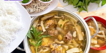 cách làm lẩu gà lá é đà lạt