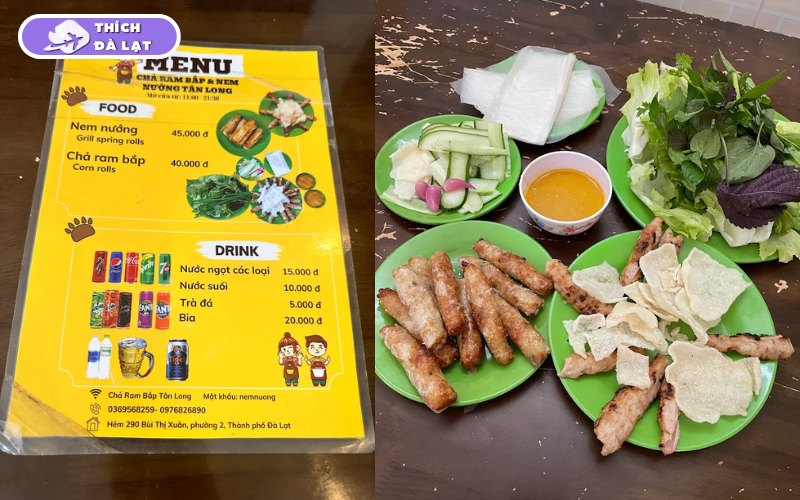 Nem nướng Tân Long Đà Lạt quán lâu năm dân địa phương thích 8 nem nướng tân long