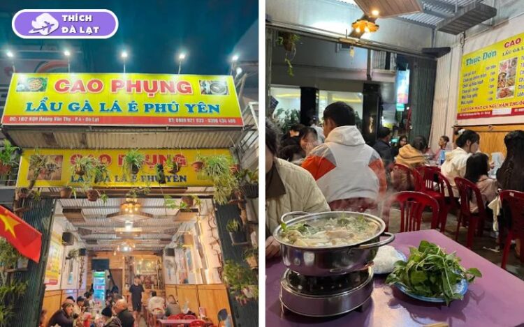 lẩu gà lá é cao phụng