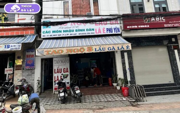 lẩu gà lá é hà huy tập đà lạt