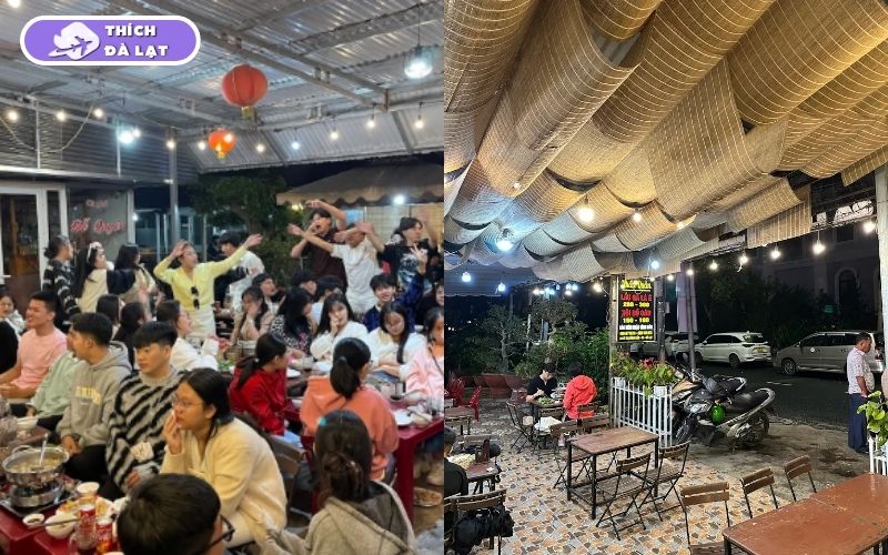 Quán Lẩu gà lá é Nhân Quán Đà Lạt gà thả vườn lá é tươi 10 lẩu gà lá é nhân quán