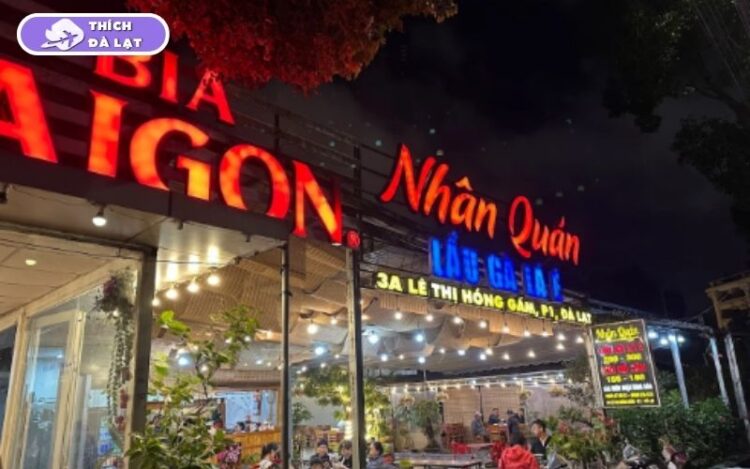 Quán Lẩu gà lá é Nhân Quán Đà Lạt gà thả vườn lá é tươi 6 lẩu gà lá é nhân quán