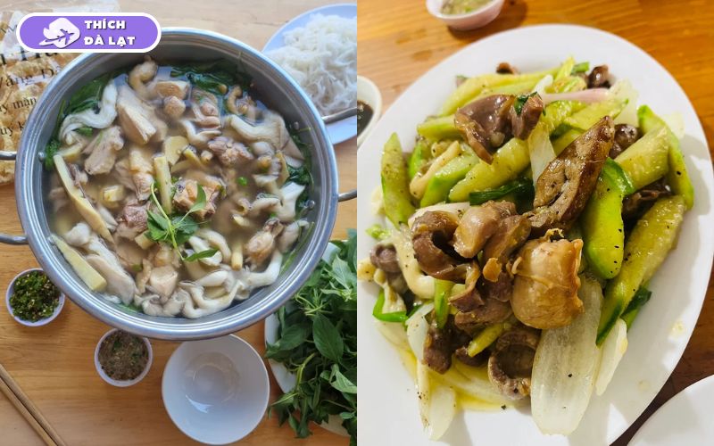 Quán Lẩu gà lá é Thúy Hiếu Đà Lạt gà mềm nước ngọt thanh 8 lẩu gà lá é thúy hiếu