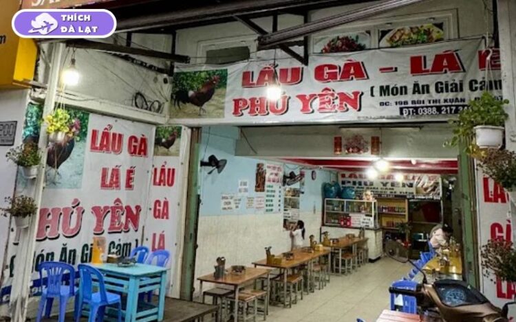 Quán Lẩu gà lá é Thúy Hiếu Đà Lạt gà mềm nước ngọt thanh 5 lẩu gà lá é thúy hiếu