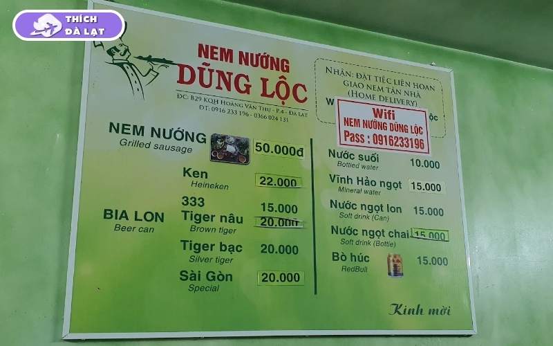 Quán nem nướng Dũng Lộc điểm hẹn quen thuộc của dân Đà Lạt 7 nem nướng dũng lộc