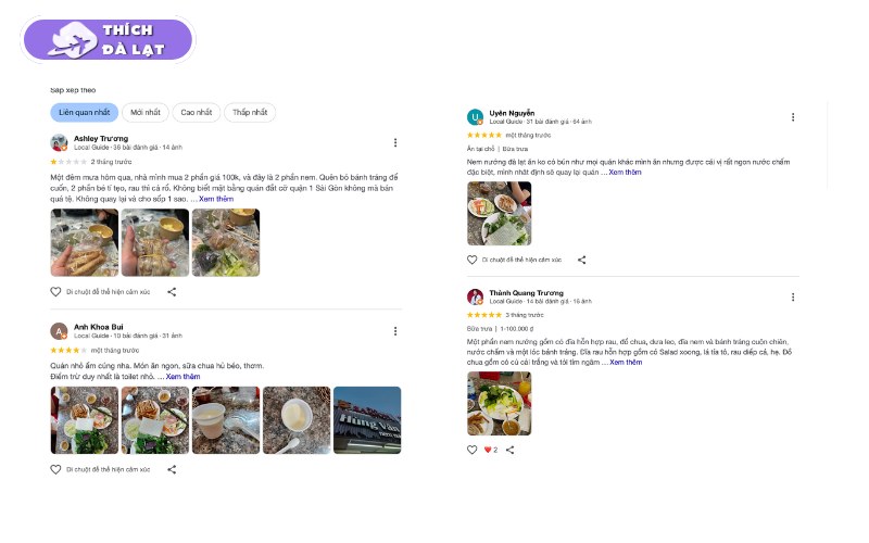 Quán nem nướng Hùng Vân lựa chọn ăn ngon giá hợp lý Đà Lạt 11 nem nướng hùng vân