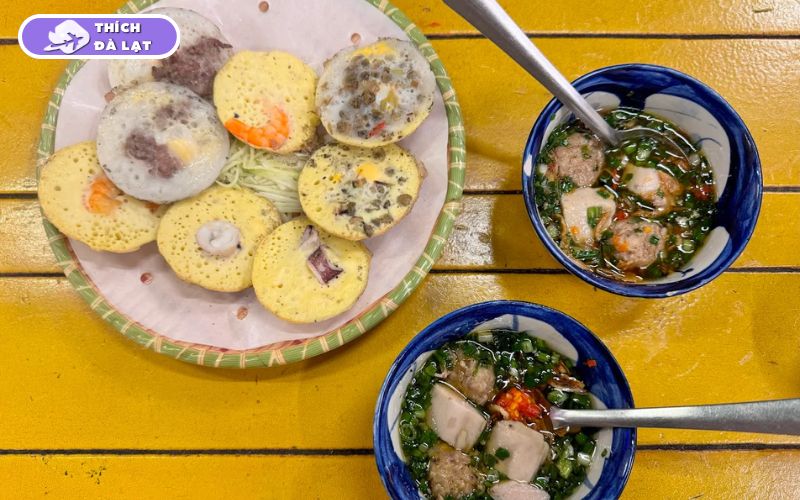 Quán Bánh căn A Cát Đà Lạt bánh ngon nước chấm hành phi đậm đà 11 bánh căn a cát