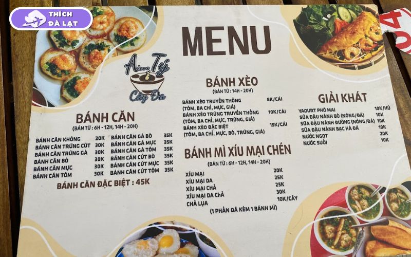 Quán Bánh căn A Tý Đà Lạt bánh căn xíu mại chuẩn vị ngày xưa 8 bánh căn a tý