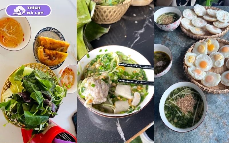 Quán Bánh căn Bà Hai Đà Lạt bánh trứng cút lòng đào béo ngậy 10 bánh căn bà hai