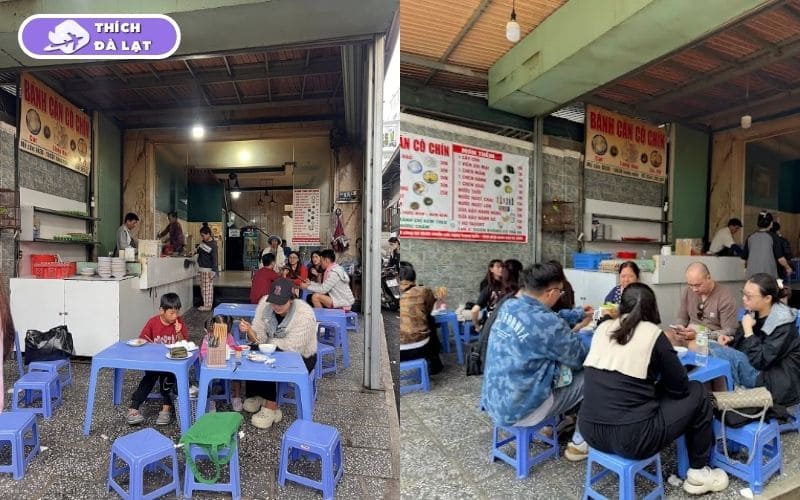 Bánh căn Cô Chín Đà Lạt quán bánh căn đông khách, nổi tiếng 8 bánh căn cô chín