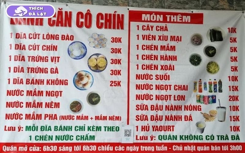 Bánh căn Cô Chín Đà Lạt quán bánh căn đông khách, nổi tiếng 9 bánh căn cô chín