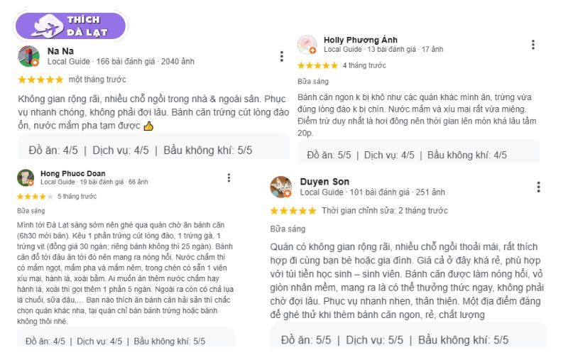 Bánh căn Cô Chín Đà Lạt quán bánh căn đông khách, nổi tiếng 12 bánh căn cô chín