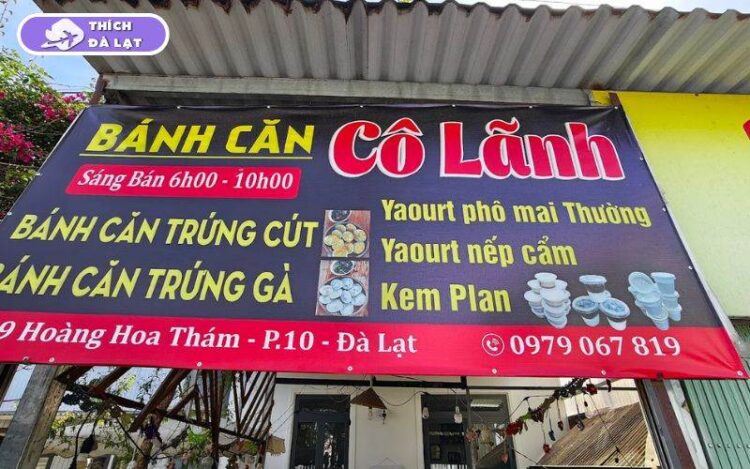 Quán Bánh căn Cô Lãnh Đà Lạt bánh trứng nóng giòn chuẩn vị local 6 bánh căn cô lãnh