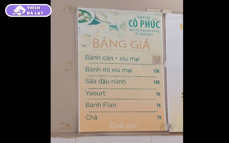 Quán Bánh căn Cô Phúc quán ăn sáng dân dã chuẩn Đà Lạt 10 bánh căn cô phúc