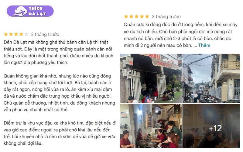 Quán Bánh căn Lệ Đà Lạt bánh giòn nóng hổi xíu mại đậm đà 12 bánh căn lệ