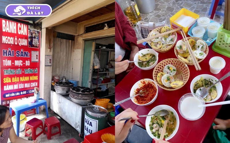 Quán Bánh căn Ngoại Ô Quán bánh giòn xíu mại nóng hổi giá mềm 6 bánh căn ngoại ô quán