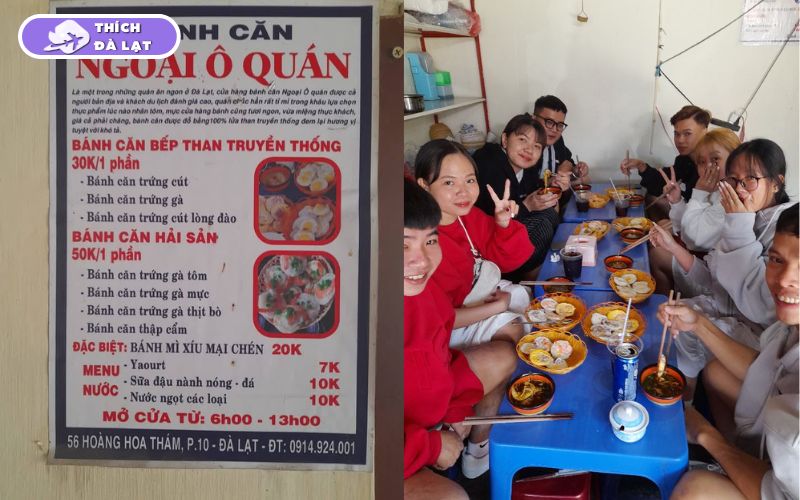 Quán Bánh căn Ngoại Ô Quán bánh giòn xíu mại nóng hổi giá mềm 7 bánh căn ngoại ô quán