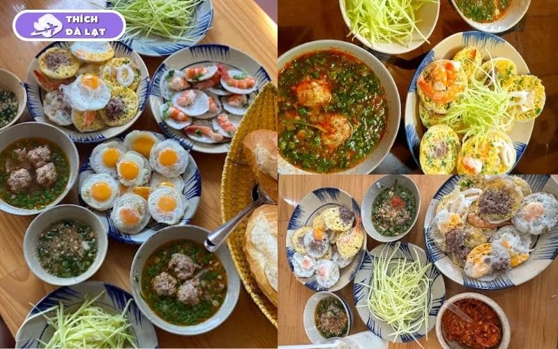 Quán Bánh căn Nhà Gạo Đà Lạt bánh nướng than giòn không gian ấm 13 bánh căn nhà gạo