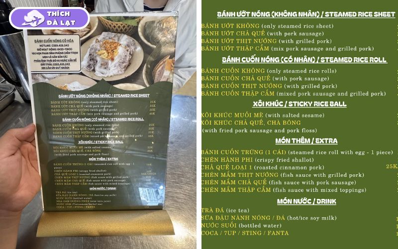 Quán Bánh cuốn Cô Hoá bánh nóng tráng tại chỗ đông khách 8 bánh cuốn cô hoá