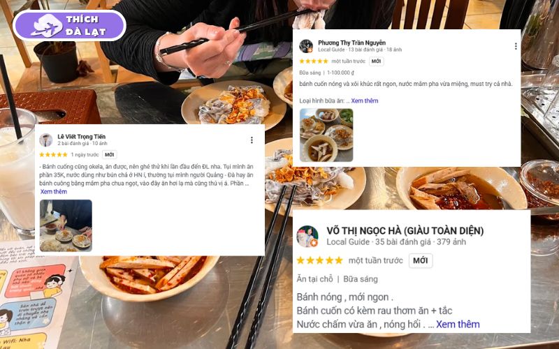 Quán Bánh cuốn Cô Hoá bánh nóng tráng tại chỗ đông khách 10 bánh cuốn cô hoá