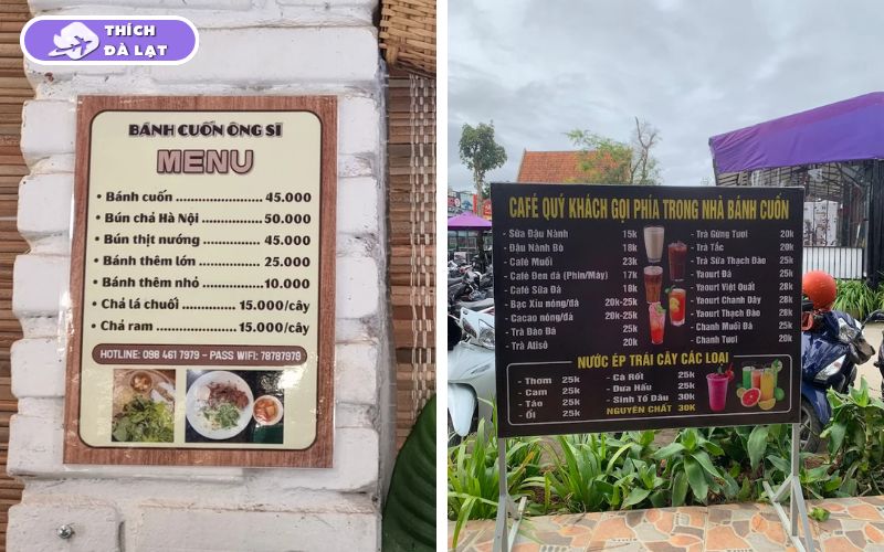 Quán Bánh cuốn Ông Sĩ quán ăn sáng chuẩn vị Bắc giữa Đà Lạt 8 bánh cuốn ông sĩ