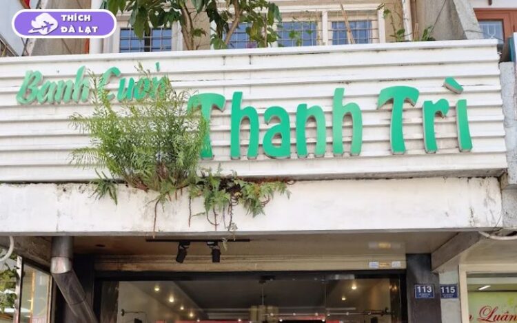 Quán Bánh cuốn Thanh Trì Đà Lạt bánh mỏng nhân thịt nướng ngon 5 bánh cuốn thanh trì đà lạt