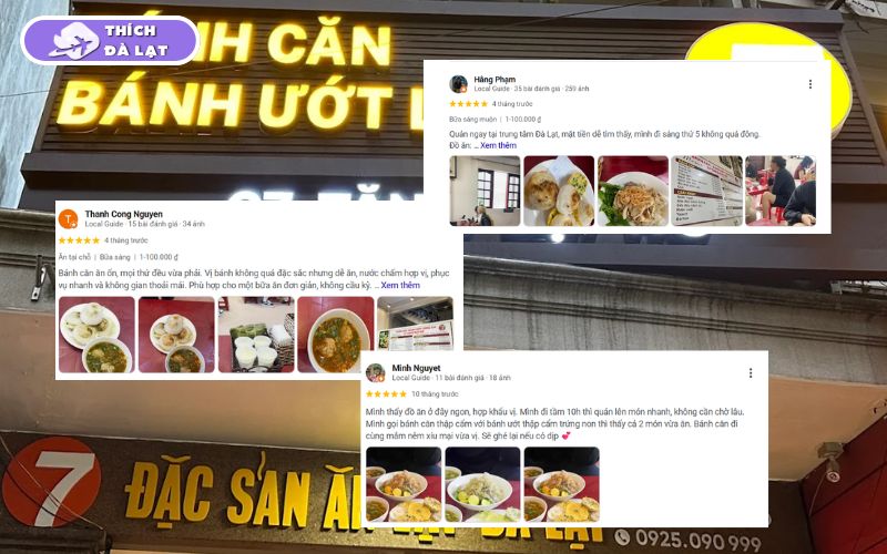 Quán Bánh ướt lòng gà 07 Tăng Bạt Hổ gần chợ Đà Lạt đông khách 10 bánh ướt lòng gà 07 tăng bạt hổ