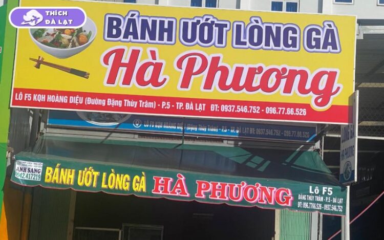 Quán Bánh ướt lòng gà Hà Phương bánh mềm gà tươi giá bình dân 6 bánh ướt lòng gà hà phương