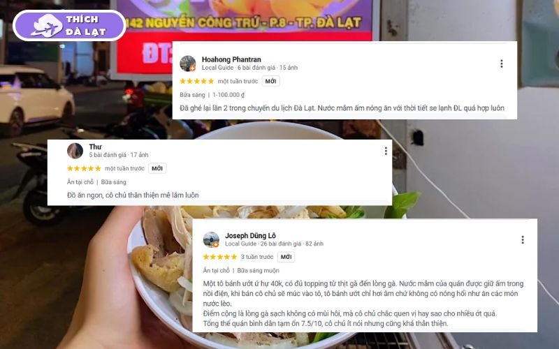 Quán Bánh ướt lòng gà Song Hân bánh mềm lòng tươi nước mắm đậm 10 bánh ướt lòng gà song hân