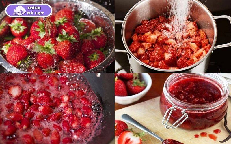 Cách làm mứt dâu tây Đà Lạt dẻo mịn, chua ngọt hài hòa 9 cách làm mứt dâu tây đà lạt