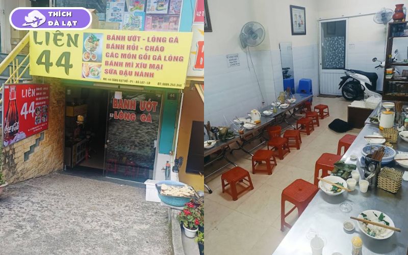 Quán Liên bánh ướt lòng gà 44 Tăng Bạt Hổ chuẩn vị Đà Lạt 7 liên bánh ướt lòng gà 44 tăng bạt hổ