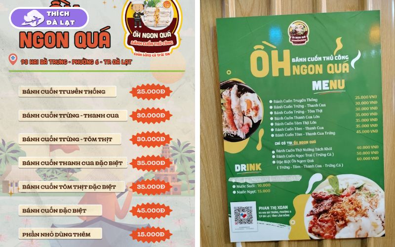 Quán Tiệm bánh cuốn thủ công Ồh Ngon Quá tráng bánh tại chỗ 8 tiệm bánh cuốn thủ công ồh ngon quá
