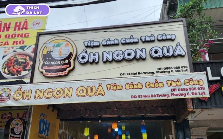 Quán Tiệm bánh cuốn thủ công Ồh Ngon Quá tráng bánh tại chỗ 6 tiệm bánh cuốn thủ công ồh ngon quá