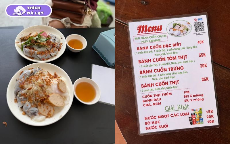 Top 8+ quán bánh cuốn Đà Lạt ngon nhất mà bạn không nên bỏ qua 18 bánh cuốn đà lạt