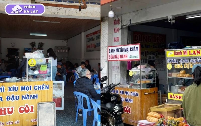 Quán Bánh mì xíu mại Thu Còi nước dùng xíu mại thơm tiêu hành 5 bánh mì xíu mại thu còi