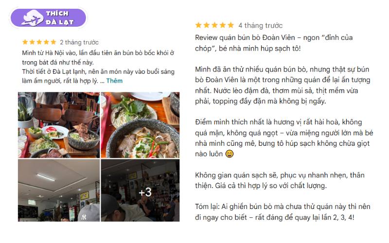 Quán Bún bò Bốc Khói Đoàn Viên tô bún nóng hổi đầy ụ topping 10 bún bò bốc khói đoàn viên