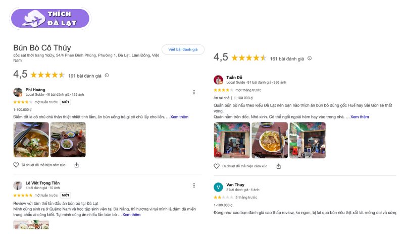 Quán bún bò Cô Thúy Đà Lạt quán ăn sáng quen của người local 11 bún bò cô thuý đà lạt