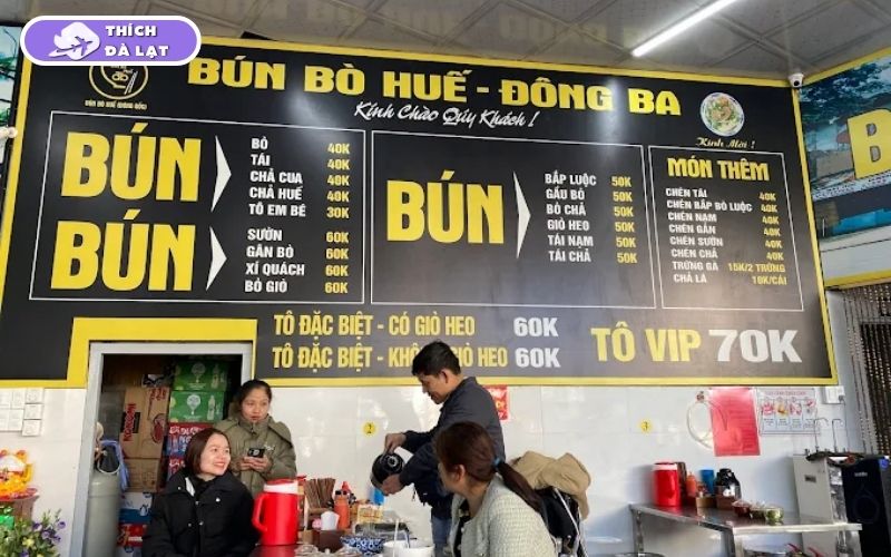 Bún bò Đông Ba Đà Lạt nước lèo thanh trong ăn sáng lý tưởng 8 bún bò đông ba đà lạt