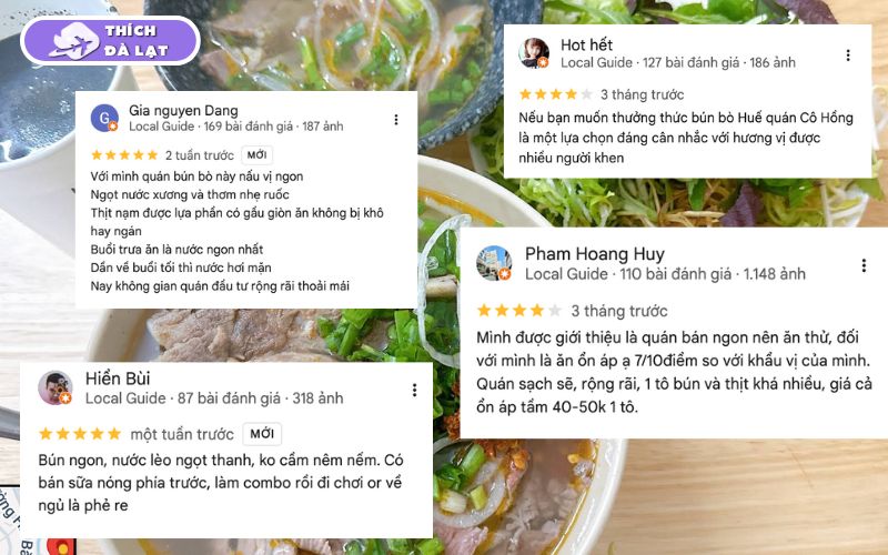 Bún bò Hồng Đà Lạt nổi tiếng nước lèo đậm đà ăn dễ ghiền 10 bún bò hồng đà lạt