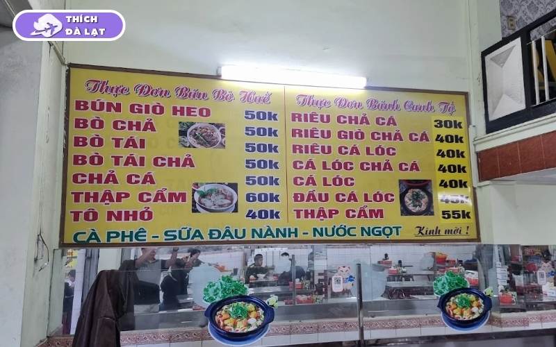 Quán Bún Công Đà Lạt có bún bò giò heo đậm đà giá bình dân 8 bún công đà lạt