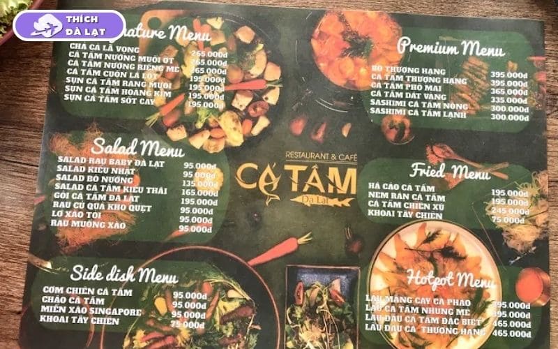 Quán Cá tầm Xe Lửa Đà Lạt lẩu cá tươi phục vụ bằng xe lửa mini 19 cá tầm xe lửa đà lạt