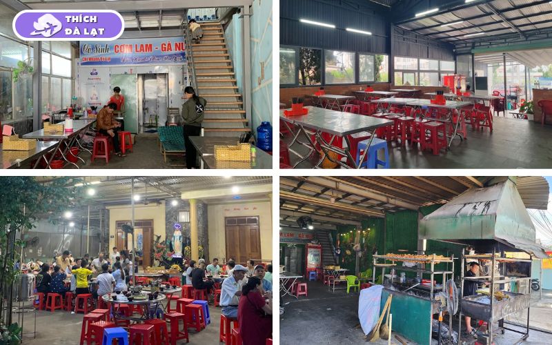 Quán gà nướng cơm lam Cô Sinh gà mắc mật thơm than hồng 7 gà nướng cơm lam cô sinh