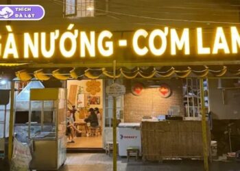 gà nướng cơm lam lửa hồng