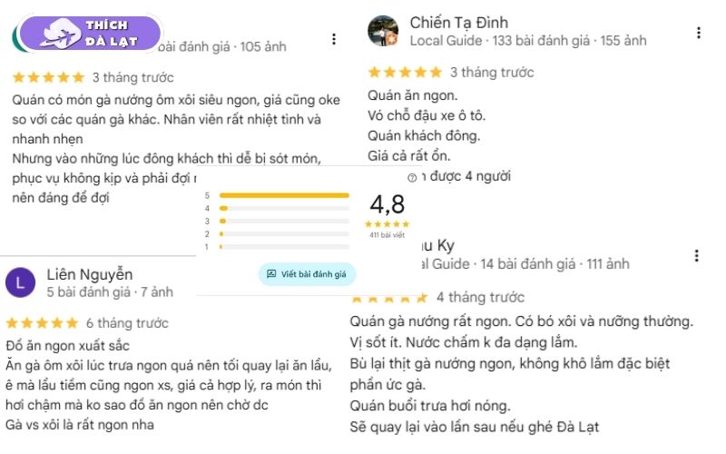 Quán Gà nướng cơm lam Tư Béo gà thả đồi nướng than Đà Lạt 10 gà nướng cơm lam tư béo