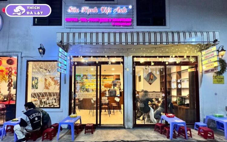 Hạnh sữa Việt Anh quán sữa đậu nành nóng đông khách buổi tối 6 hạnh sữa việt anh