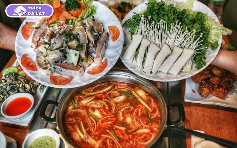 Quán Lẩu cá tầm Hoàng Gia cá tầm tươi 6 món trứ danh Đà Lạt 36 lẩu cá tầm hoàng gia