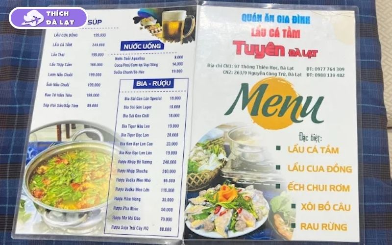 Quán Lẩu cá tầm Tuyên 1 quán lẩu hơn 16 năm danh tiếng ở Đà Lạt 12 lẩu cá tầm tuyên 1