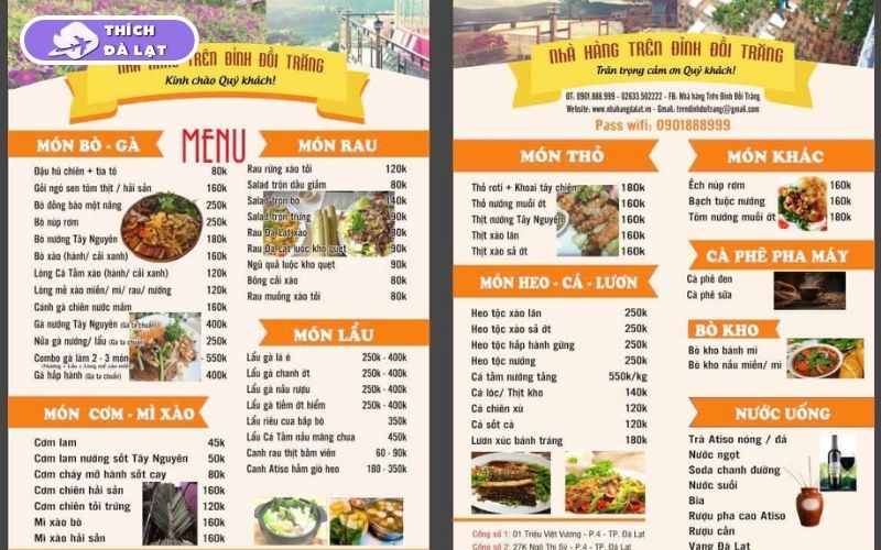 Nhà hàng Trên Đỉnh Đồi Trăng Đà Lạt đặc sản gà nướng giữa rừng 8 nhà hàng trên đỉnh đồi trăng đà lạt