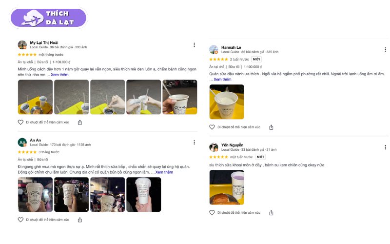 Sữa đậu nành Cô Lan Đà Lạt quán sữa vỉa hè đông vui buổi tối 10 sữa đậu nành cô lan đà lạt