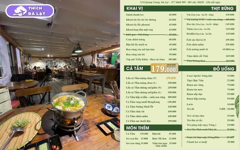 Tiệm cá tầm & thịt rừng Nhà Nắng lẩu ngon không gian vintage 8 tiệm cá tầm & thịt rừng nhà nắng